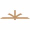 Ekena Millwork Redmond Smooth Timber Gable Bracket, Western Red Cedar, 72"W x 21"H x 3 1/2"D x 3 1/2"F, 7/12 Pitch GBW072X21X0404RED00SWR - alternate 1
